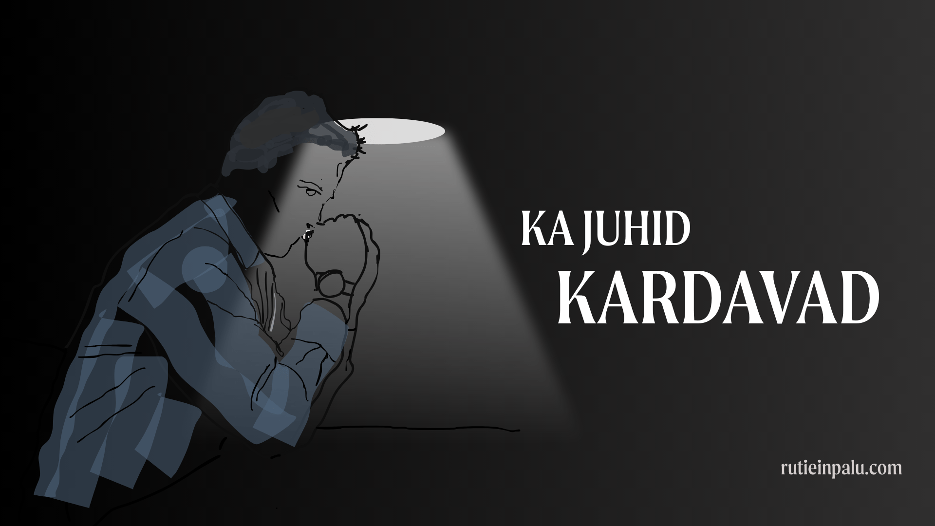 Laualambi all ja laua taga istuv mõtlik mees